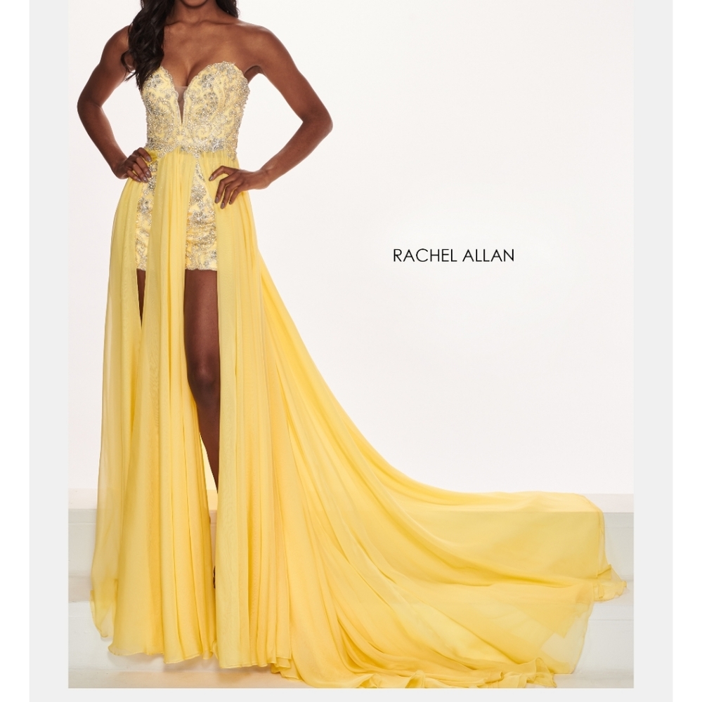 Rachel Allan Sweetheart Skirt with Overlay